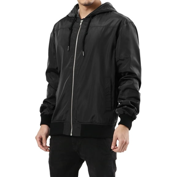 Ma Croix Men's Lightweight Windbreaker Hooded Winter Jacket Performance Packable Jacket Water Resistant Shell