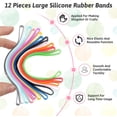 thumbnail image 4 of Mabor 12PCS Silicone Rubber Bands – Large Elastic Bands for Office, Books, File Folders, Notebooks, Cooking & DIY – 5.32 Inch Stretchable Silicone Bands, 4 of 5