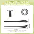 thumbnail image 2 of Uxcell 2 Pairs Eye Glass Replacement Temples, Plastic Anti-Slip Eyeglass End Tips Glasses Retainers Fits 1.4mm for Round Thin Metal Eyeglass Sunglasses Temple, Style2 Black, 2 of 6