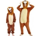 thumbnail image 1 of Flannel Cartoon Animal Siamese Pajamas Holy Golden Tianma Triceratops Lion Stage Performance Clothes, 1 of 5