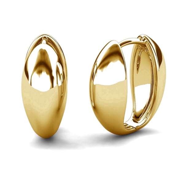 Cate & Chloe Emersyn 18k Yellow Gold 14mm Plated Huggie Hoop Earrings for Women, Gift for her