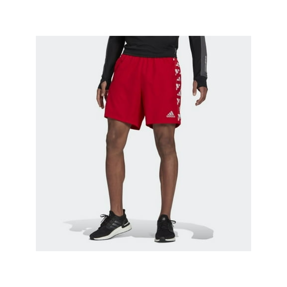 ADIDAS Mens Aeroready Red Drawstring, Regular Fit Shorts M