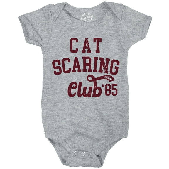 Cat Scaring Club Baby Bodysuit Funny Cute Afraid Kitten Joke Jumper for Infants