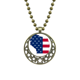 thumbnail image 1 of Wisconsin Estados Unidos mapa estrellas rayas bandera forma Colgante Estrella Collar Luna Cadena Joyas Unbranded M, 1 of 3