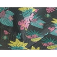 thumbnail image 3 of Ambesonne Nature Life Quilted Coverlet 2 Pcs, Colorful Design Jungle, Twin Size, Mustard and Pastel Pink, 3 of 4