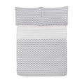 thumbnail image 1 of Geometric Microfiber Bedspread Set, Simple Zig Zag Chevron Many Angle Pattern Minimalist Abstract Design Print, Soft Bedding Set with Pillow Shams & Comforter, 3 Sizes, Pale Grey White, by Ambesonne, 1 of 1