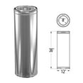 thumbnail image 2 of M & G Duravent 8DP-36SS 8 Inch  x 36 Inch  Dura-Vent Dura/plus Chimney Length  Inner Liner 430-alloy Stainless  Stainless Outer Wall, 2 of 2
