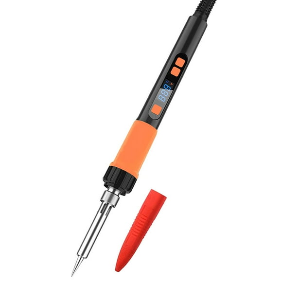 Juego de herramientas de soldadura de grado industrial, kit de soldadura de 90 W, máquina de soldadura para cortar y descalcificar, temperatura ajustable, pantalla digital