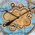 thumbnail image 5 of THE GEARS CLOCK Wall Clock with Real Moving Gears AM-LI_ 36 in Round Aqua-Green, 5 of 11