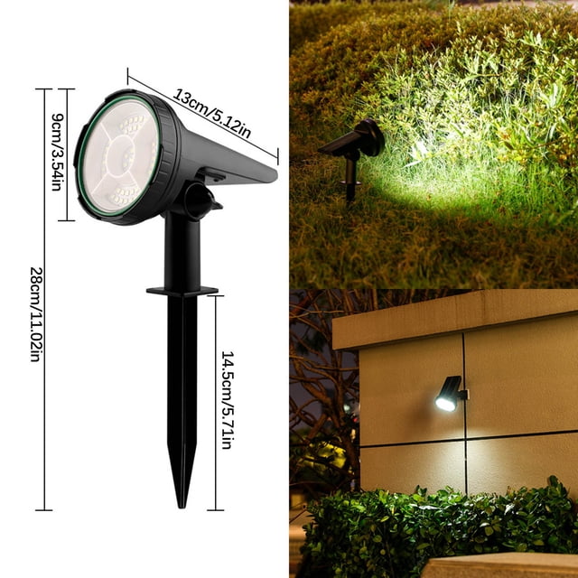 Luces solares para jardín, luces para patio, focos impermeables para exteriores, luces para jardín montadas en el suelo, luces para árboles, focos solares
