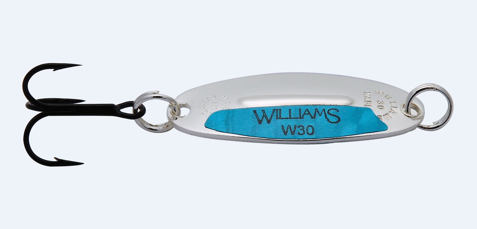 Williams 1 1/2" Junior Wabler Spoon Fishing Lure, Electric Blue, 1/7 Oz