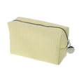 thumbnail image 1 of Ofertas Únicas 1 Pc Bolsa de Maquillaje de Patrón Rayado para Viaje Amarillo Seersucker, 1 of 1