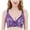 Purple, variant on Women Wireless Workout Bra Front Closure Underwire Free Bra Large Cup Support Comfort Thin Strap Back Design 40D Grey