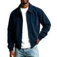 thumbnail image 4 of Men Lapel Collar Corduroy Button Jacket Long Sleeve Vintage Cargo Outer Coat with Pocket, 4 of 7