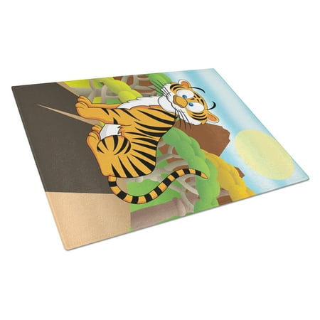 

Caroline s Treasures Tiger Glass Cutting Board Large