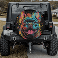 thumbnail image 4 of Lotusprinthandmade Cute French Bulldog Funny Colorful Art Spare Tire Cover Without Backup Camera Hole 6 Sizes, 4 of 8