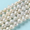 thumbnail image 2 of 1 Strand Natural Keshi Pearl Beads Strands Potato Baroque Pearls Grade A PapayaWhip 8~10x7~8.5mm Hole: 0.6mm about 46pcs/strand, 2 of 4