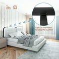 thumbnail image 5 of Bigroof Wall Mount Upholstered Headboard for Cal King Size Bed, Diamond Tufting Velvet Fabric Adjust Height Freely Gray, 5 of 8