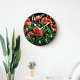thumbnail image 4 of 14 Inch Wall Clock Battery Operated Silent Clock Decorative for Office, Kitchen, Outdoor, Living Room，Flower Grass Flowers Butterfly Floral Arrangement Summer Picture, 4 of 4