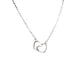 thumbnail image 1 of SAYOO Collar Femenino, Cadena de Clavícula de Color Sólido con Colgante de Corazón Doble para Novia Esposa, Dorado/Plata SAYOO Moda, 1 of 4