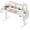 White, variant on Furologee Electric Standing Desk, Sit to Stand Up Computer Desk with Storage Bag, Height Adjustable, Memory Presets for Home Office Gaming Workstations, 55 inch Study Table, Rustic Brown