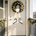 thumbnail image 2 of huayou Holiday Theme Embroidered Wreath Sash, Scalloped Edge Wreath Bow Ribbon for Front Door Wreath, Thanksgiving Christmas Valentine Designs, 2 of 8