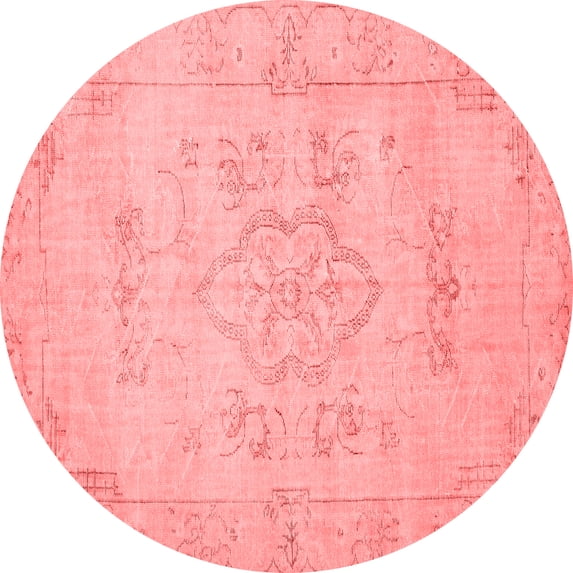 Ahgly Company Indoor Round Persian Red Traditional Area Rugs, 4' Round