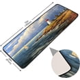 thumbnail image 3 of Coolnut Lighthouse & Sailing Boat Area Rug - 2' x 6' Washable Runner Rugs with Rubber Backing - Non Skid Floor Carpet for Indoor Living Room Hallway Kitchen Home Decor Gifts, 3 of 7