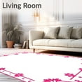thumbnail image 2 of ODIKA 3'x5' Machine Washable Non-Slip Area Rug, Festive Holiday Tree Decorative Entrance Welcome High Traffic Rug, Pink, 609339, 2 of 7