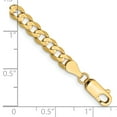 thumbnail image 2 of 14k Yellow Gold 8 Inch 4.5mm Concave Curb Chain Bracelet, 2 of 6