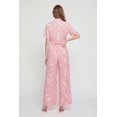 thumbnail image 4 of Women's Tropical Leaf Print Crepe Knit Wide Leg Pants, 4 of 4