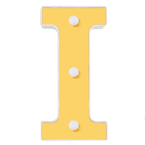 Lámpara con letras galvanizadas doradas, luz blanca cálida, constante, brillante, para fiesta de cu yeacher yo