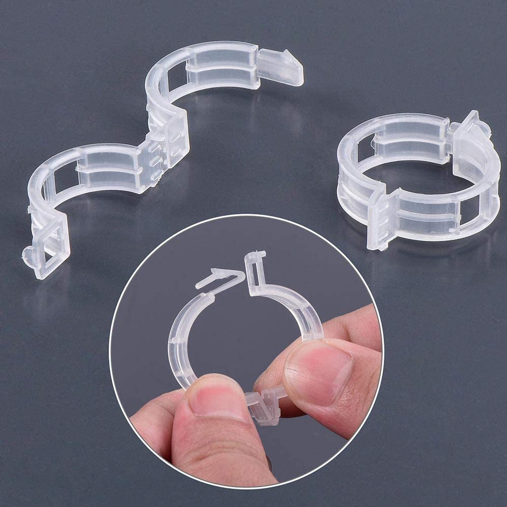 200Pcs Garden Clips for Climbing Plants, Reusable Trellis Tomatoes, Cucumbers, Peas - Gentle Plastic Plant Supports, Sun Resistant Supports