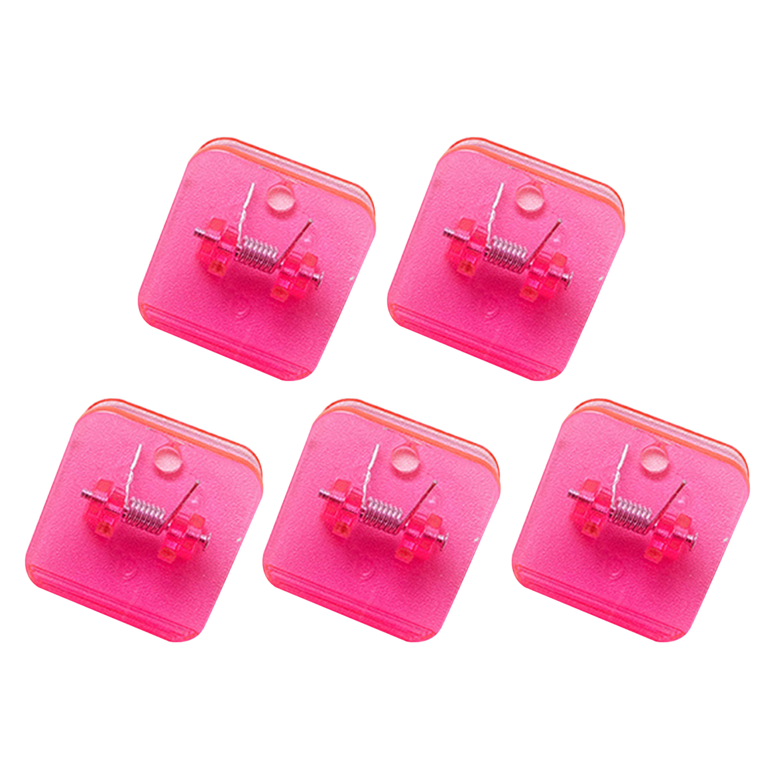 Yesbay 5Pcs File Clip Indeformable Acrylic Widely Used Square Binder Clip Office Supplies - image 2 of 8