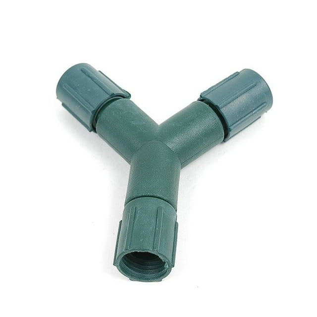 Novelty Lights Coaxial String Light Y-Connector, Green Weather-Tight 2-Way Splitter for Coax LED Mini & C7 Strings, Indoor/Outdoor Use