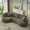 Dark Brown, variant on FFH 120.9" Oversized Modular Sectional Sofa, Modern Curved Corduroy Cloud Couch, L Shaped Couch for Living Room, Left Chaise, Black
