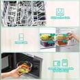 thumbnail image 4 of Paquete de 10 recipientes de vidrio para preparación de comidas con tapas, recipientes de vidrio para almacenamiento de alimentos con tapas de bloqueo a presión, recipientes herméticos para almuerzo, 4 of 4