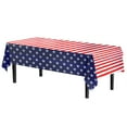 thumbnail image 6 of Exquisite 12 Count Premium Waterproof Plastic Tablecloth, 54" x 108", Red White Blue Solid Print, 6 of 7
