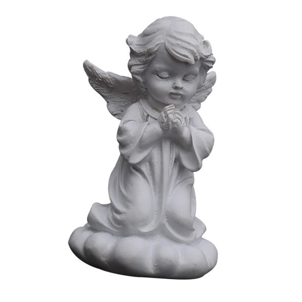 de hada de resina para niña, estatua blanca, adornos de Rezudándose Zulema Estatua del titular de la vela
