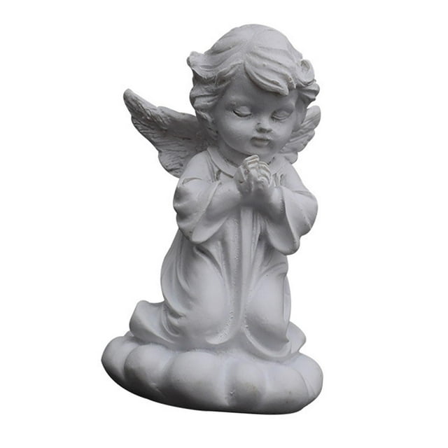 de hada de resina para niña, estatua blanca, adornos de Rezudándose Zulema Estatua del titular de la vela