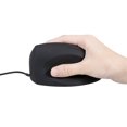 thumbnail image 3 of Ratón ergonómico vertical con cable, diseño de agarre cómodo para muñeca, ideal para juegos, color negro, 3 botones, sensor óptico, material ABS, tamaño compacto, conexión alámbrica, liviano y fácil, 3 of 6