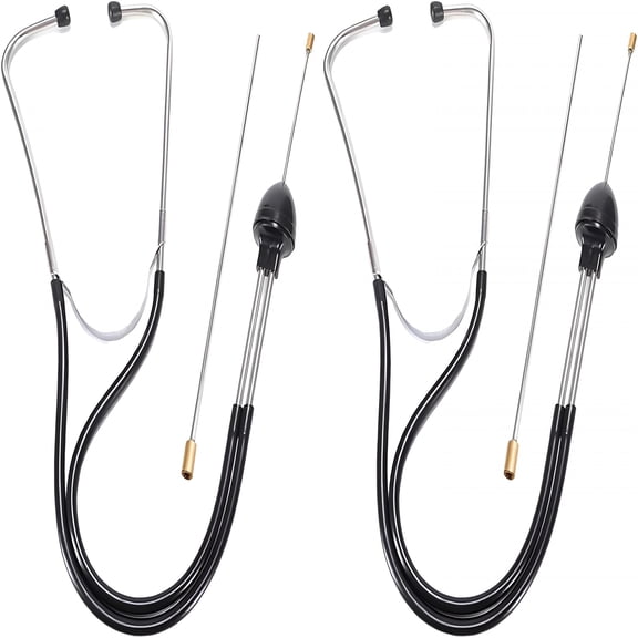 GJX 2 Pack Mechanic Stethoscope,Automotive Engine Diagnostic Tool,Car Engine Sensitive Hearing Tool,Automotive Stethoscope Kit with Extended Handle for Cars,Motorcycles and Trucks