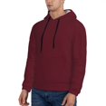 thumbnail image 3 of Balery Maroon Pattern Mens Hoodie Kangaroo Pocket Hoodie Pullover Hooded Sweatshirt Ideal for Daily Wear Travel and Home-Large, 3 of 7