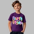 thumbnail image 4 of YunPes Fourth Grade Girls Boys First Day of School T-shirts Funny Graphic Print Short Sleeve Tops Kids Summer Crewneck Tee Back to School, 4 of 4