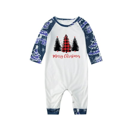 

LWZWM Christmas Pajamas for Family 2022 Matching Family Pajamas Sets Holiday Elk Reindeer Print Playsuit Family Pajamas Toddler 6 Months