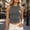 *Gray, variant on ClodeEU Women's Crewneck Sleeveless Cinched Waist Tank Top,Casual Solid Color Slim Fit Top Army Green,Women's Plus L