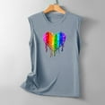 thumbnail image 5 of TDYHUAO Rainbow Heart Tank Tops for Women Summer Crew Neck Sleeveless LGBTQ Shirt Casual Vacation Tanks Lesbian Tank Top, 5 of 5