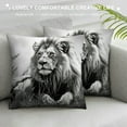 thumbnail image 3 of Nawypu  Lion Decorative Throw Pillow Cover, Beautiful Male African Lion Head Black Double-Sided Pillow Case Couch Pillow Cushion Covers Pillowcase for Men Woman, 3 of 5