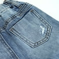 thumbnail image 5 of KIDSCOOL SPACE Infant Jeans,Baby Toddler Elastic Waist with D-ring Ripped Denim Pants,Light Blue,9-12 Months, 5 of 6
