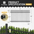 thumbnail image 3 of CAPHAUS Heavy Duty Pinnacle Fence Barrier Panel, 4FT Height X 6FT Width Anti-Rust Metal Fencing Panel, 2” Diameter Steel Outdoor Decorative Garden Fence Panel for Yard, Pool, Patio, Pack of 10, 3 of 9